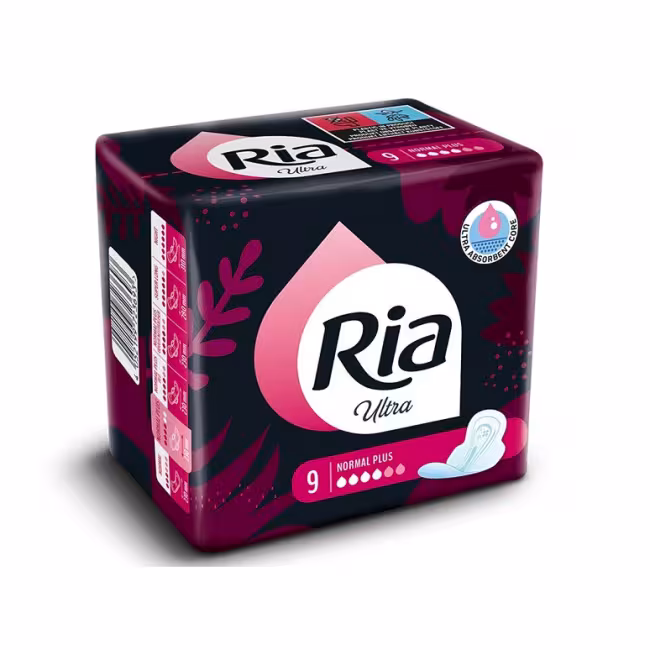 Ria Ultra Normal Plus menstruační vložky 9ks