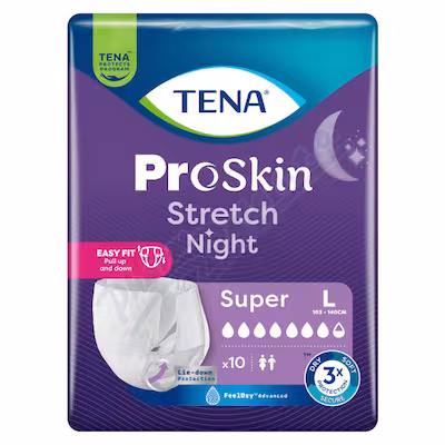 TENA Proskin Stretch Night Sup.L ink.zal.kalh.10ks
