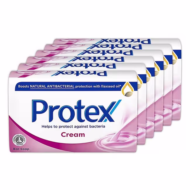 PROTEX Cream Tuhé mydlo s prirodzenou antibakteriálnou ochranou 6 x 90 g