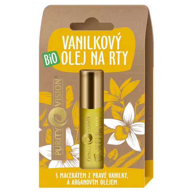 PURITY VISION Bio Vanilkový olej na pery 10 ml