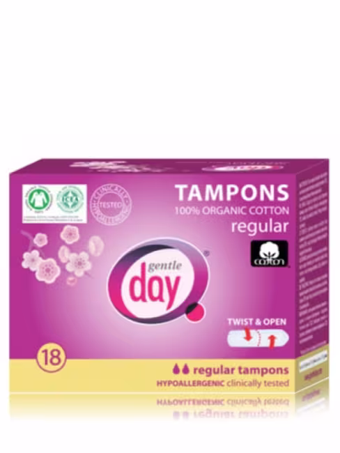 Hypoalergénne tampóny REGULAR Gentle Day 18 ks
