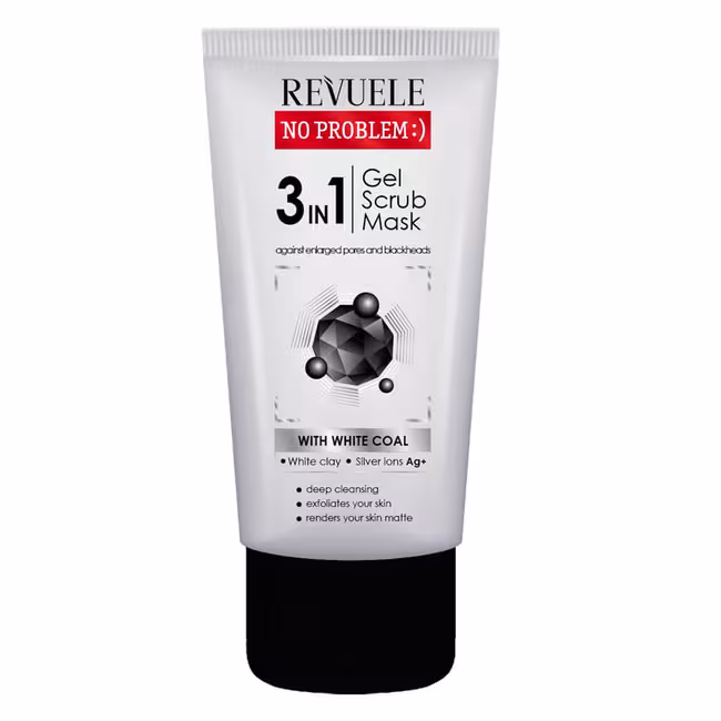 Revuele No Problem peelingová maska 150 ml, 3in1 Gel Scrub Mask
