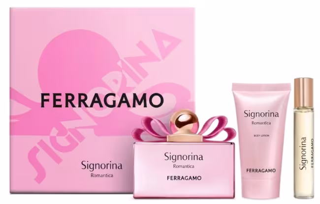 Ferragamo Signorina Romantica - EDP 100 ml + telové mlieko 50 ml + EDP 15 ml