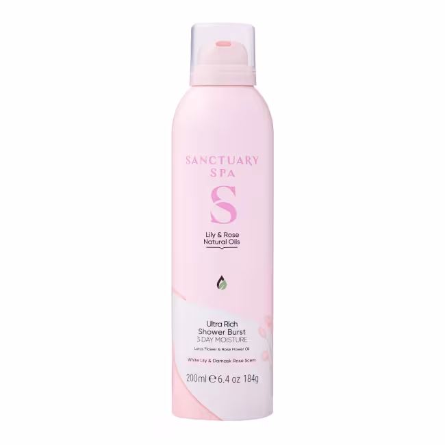 Sanctuary Spa Sprchová pena Ľalia a ruža Shower Burst 200 ml