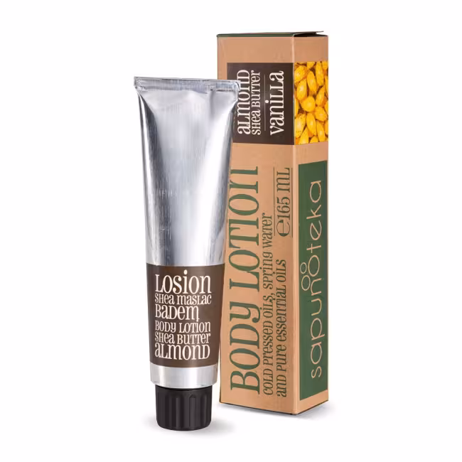 Sapunoteka Body Lotion Almond 165 ml - Telový krém s mandlovým olejom a bambuckým maslom