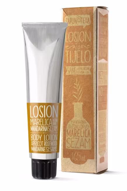 Sapunoteka Body Lotion Apricot 165 ml - Telový krém s marhuľovým a sezamovým olejom