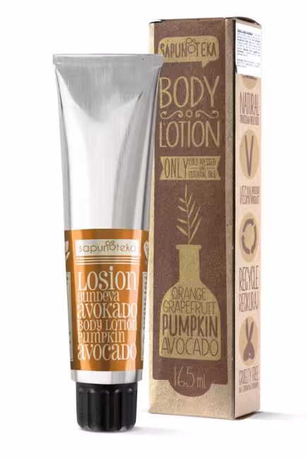Sapunoteka Body Lotion Pumpkin 165 ml - Telový krém s tekvicovým a avokádovým olejom