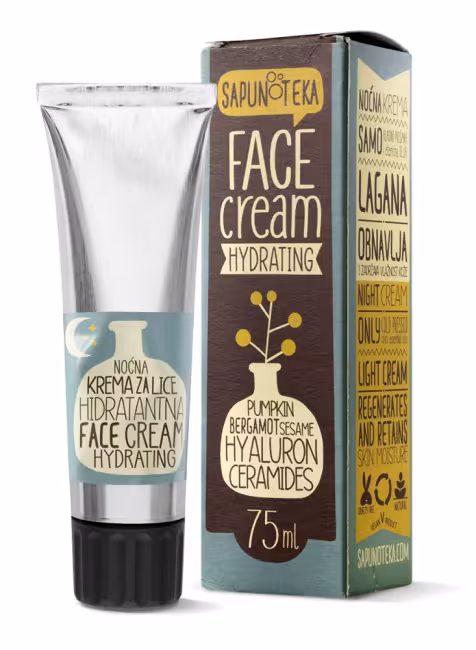 Sapunoteka Night Cream Hydrating 75 ml - Hydratačný nočný krém na pleť