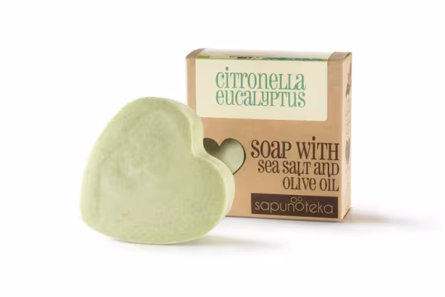 Sapunoteka Soap Sea Salt Citronella & Eucalyptus 125 g - Citronella a eukalyptus