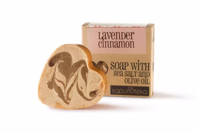 Sapunoteka Soap Sea Salt Lavender & Cinnamon 125 g - Levanduľa a škorica s morskou soľou