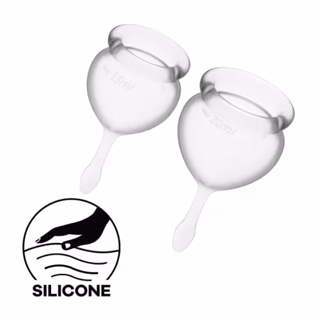 Menštruačné kalíšky SATISFYER FEEL GOOD MENSTRUAL CUP transparentné