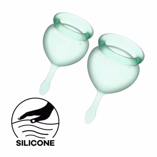 Menštruačné kalíšky SATISFYER FEEL GOOD MENSTRUAL CUP zelené