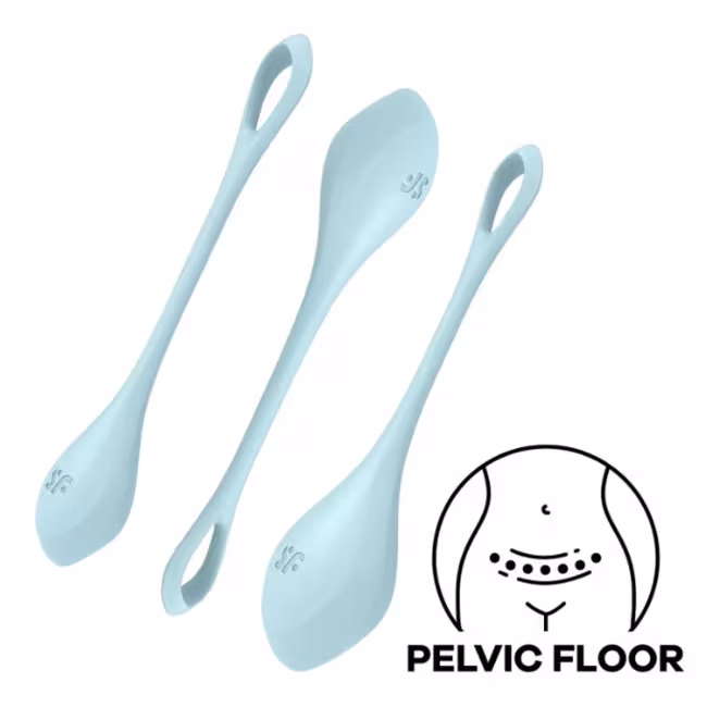 Sada vaginálnych činiek SATISFYER YONI POWER 2 TRAINING modrá