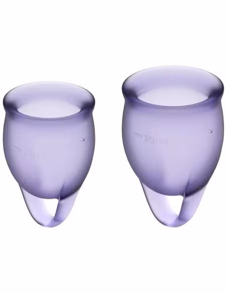 Satisfyer Feel Confident - menštruačný kalíšok set - fialový