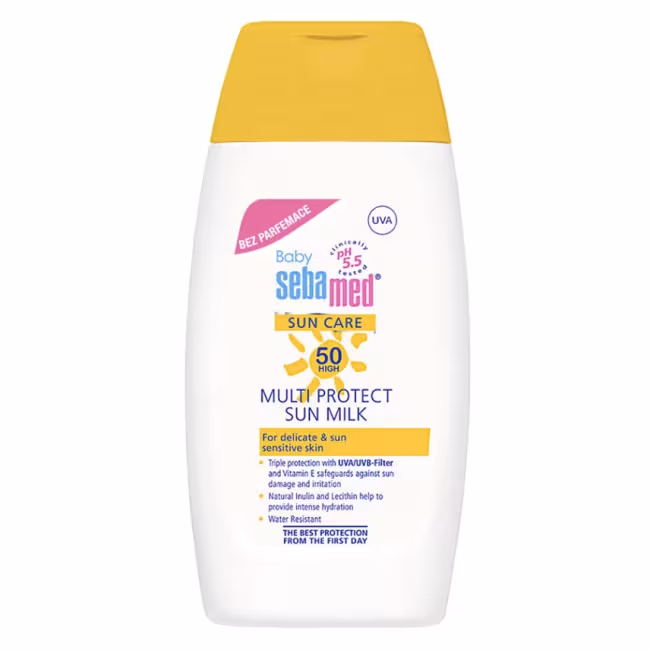 SEBAMED Baby Opaľovacie mlieko OF 50+ bez parfumu 200 ml