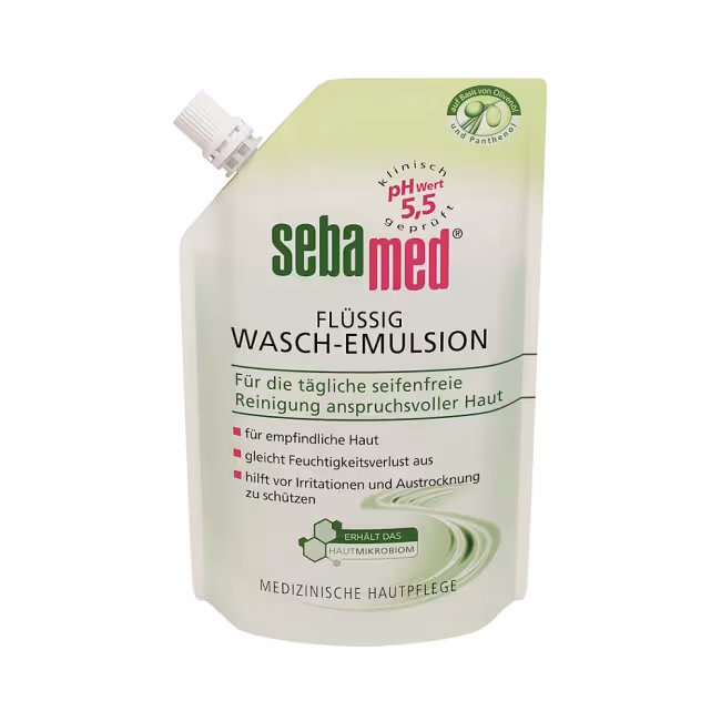 SEBAMED Tekutá umývacia emulzia s olivovým olejom náhradná náplň 400 ml