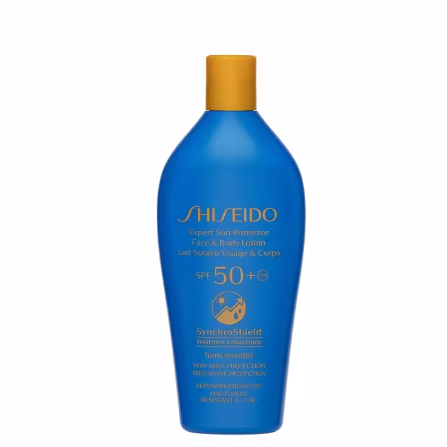 Shiseido Vodeodolné ochranné mlieko na tvár a telo SPF 50+ (Expert Sun Protector Face & Body Lotion) 300 ml