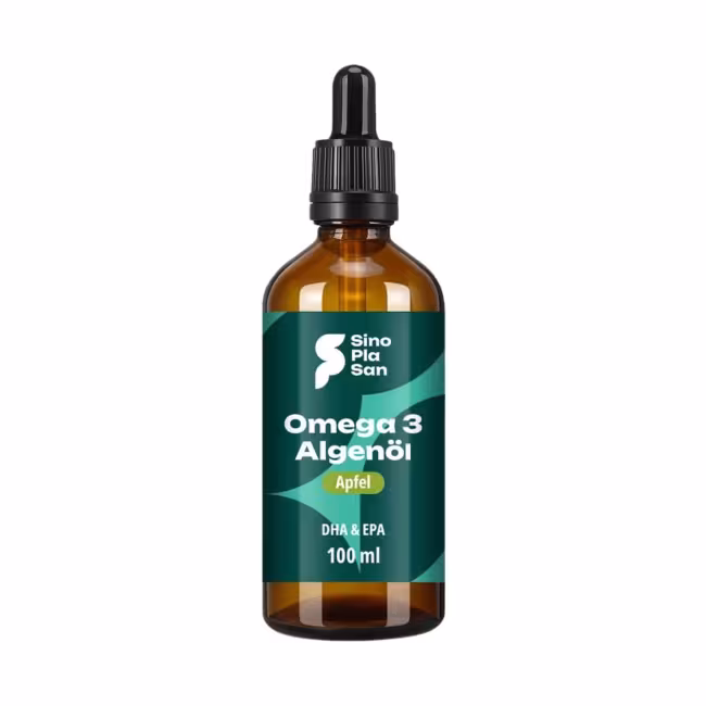 SinoPlaSan Omega 3 algae DHA+EPA olej (jablko), 100 ml