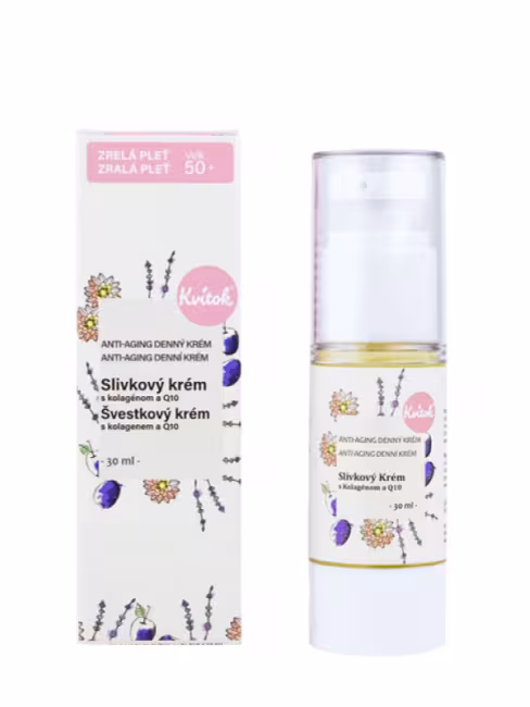 Slivkový krém pre zrelú pleť (vek 50+) – denný KVITOK 30 ml