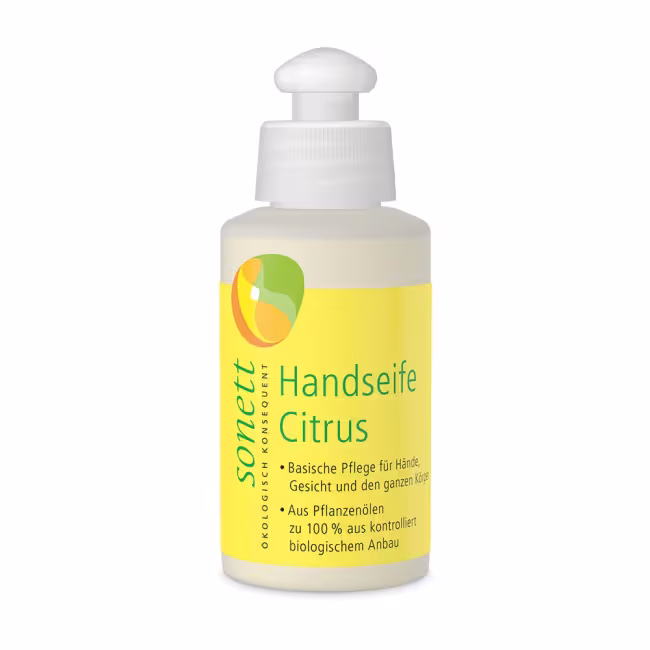 Sonett Prírodné BIO tekuté mydlo na telo, ruky a tvár - Citrus, 120 ml