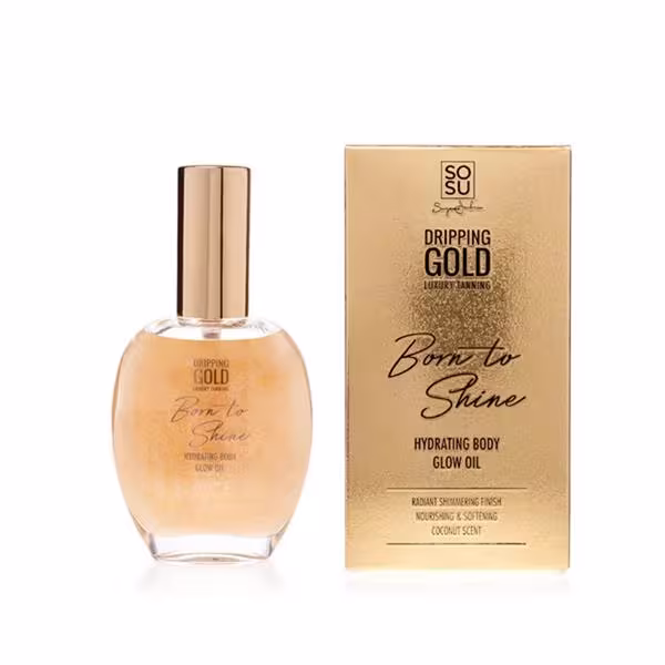 Dripping Gold Hydratačný olej na telo s trblietkami Zlatý Dripping Gold Born to Shine (Hydrating Body Glow Oil) 50 ml