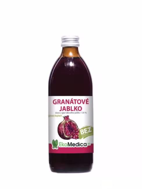 Šťava z granátového jablka 100% EKOMEDICA 500 ml