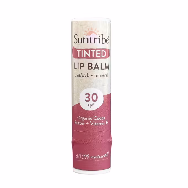 Suntribe Prírodný minerálny balzam na pery SPF 30 – telová, 5 g