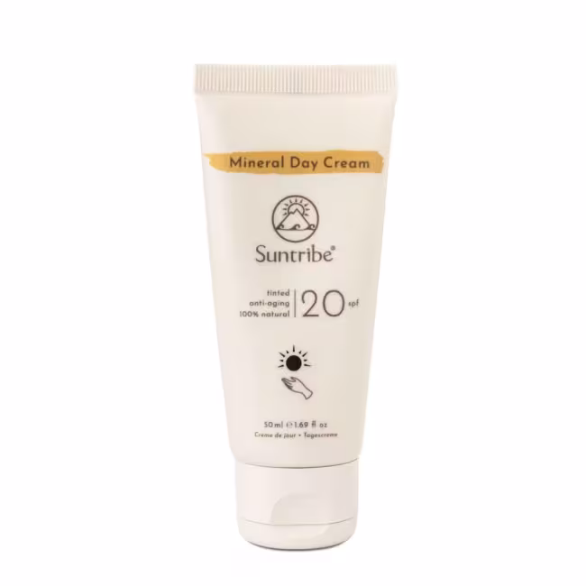 Suntribe Prírodný minerálny denný krém SPF 20 – telová, 50 ml