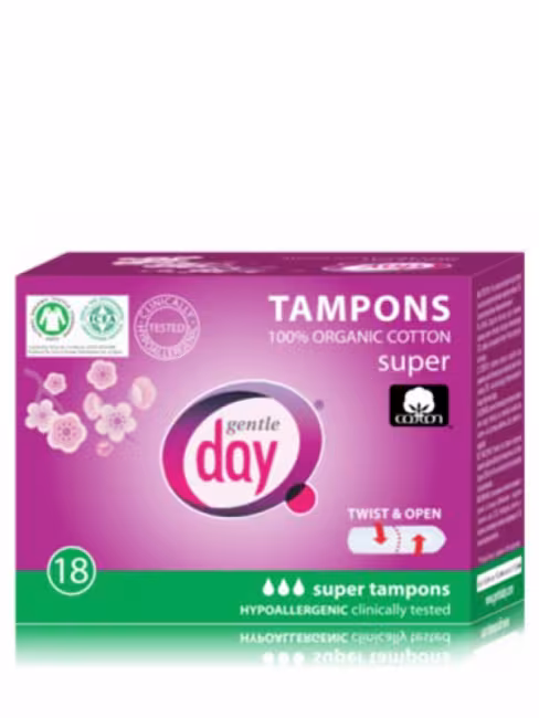 Hypoalergénné tampóny SUPER Gentle Day 18 ks