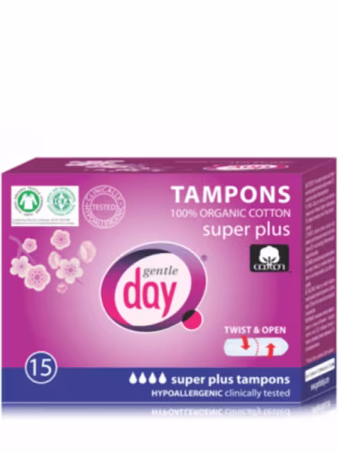 Hypoalergénne  tampóny SUPERPLUS Gentle Day 15 ks