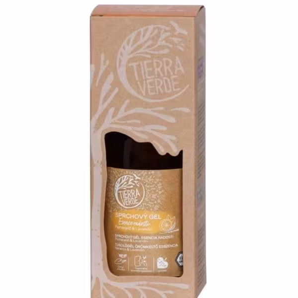 Tierra Verde Prírodný sprchový gél Esencia radosti - Levanduľa a Pomaranč, 230 ml