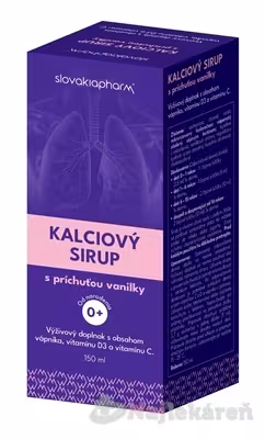 Slovakiapharm Kalciový sirup s príchuťou vanilky 150 ml