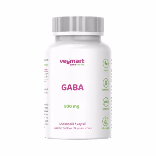 Vegmart GABA 500 mg, 120 kapsúl