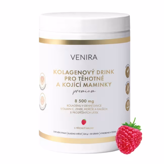 VENIRA Kolagénový drink pre tehotné a dojčiace mamičky malina 324 g