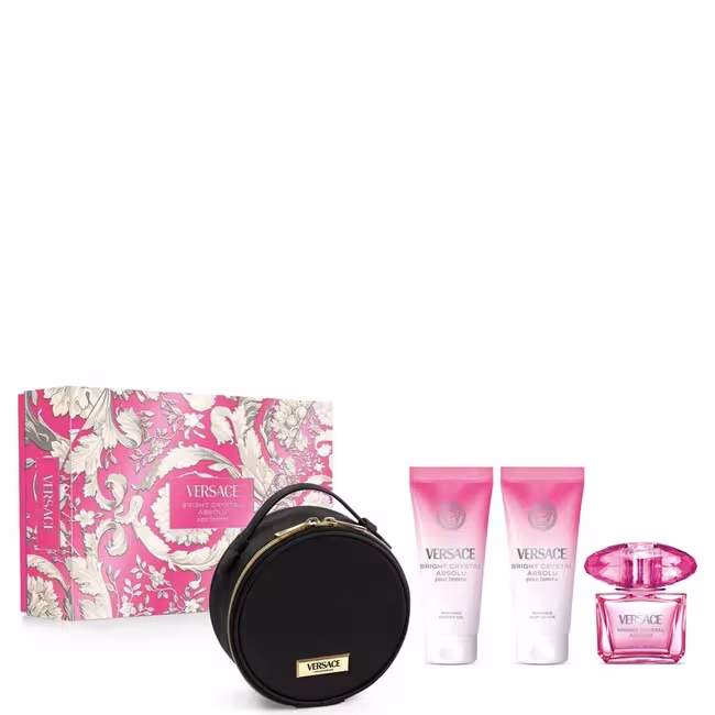 Versace Bright Crystal Absolu kazeta, EdP 90 ml + TM 100 ml + SG 100 ml + kozmetická taška