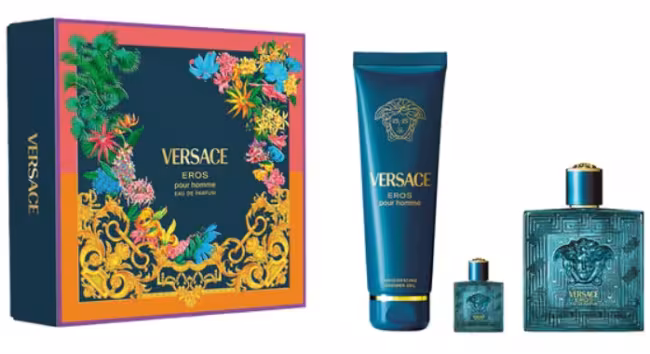 Versace Eros - EDP 100 ml + sprchový gél 150 ml + EDP 5 ml