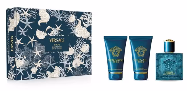 Versace Eros - EDT 50 ml + sprchový gél 50 ml + balzam po holení 50 ml