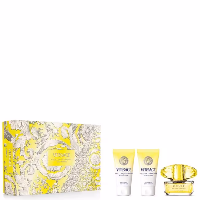 Versace Yellow Diamond kazeta, EdT 50 ml + SG 50 ml + TM 50 ml