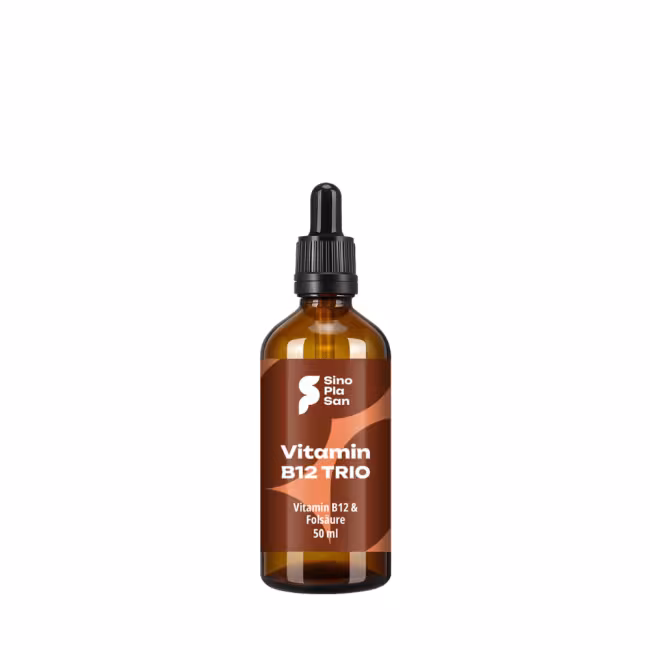 TRIO kvapky - vitamín B12 1000 µg (metylkobalamín + adenosylkobalamín) +Quatrefolic® (bioaktívna alternatíva kyseliny listovej), 50 ml