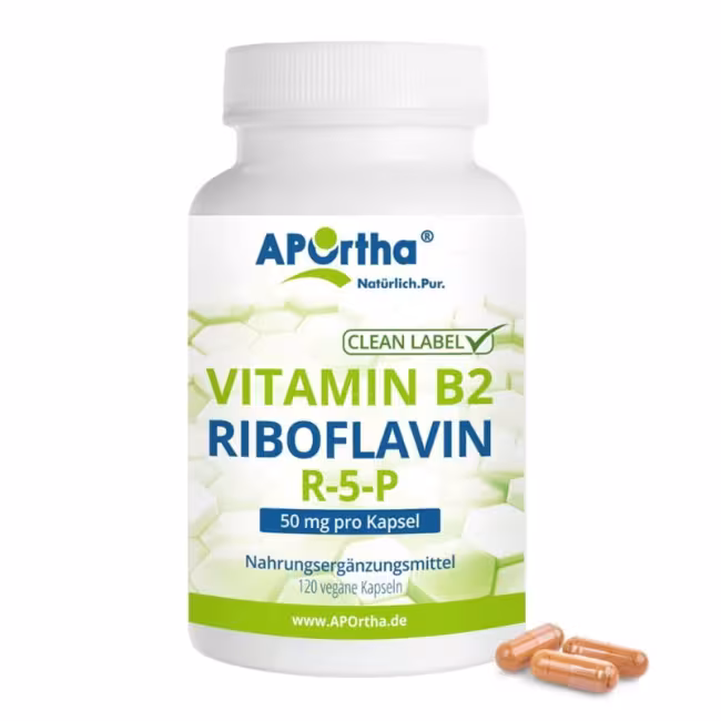 APOrtha Vitamin B2 - Riboflavin 50 mg - 120 kapsúl