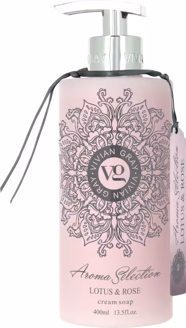 Vivian Gray Krémové tekuté mydlo na ruky Aroma Selection Lotus & Rose (Cream Soap) 400 ml
