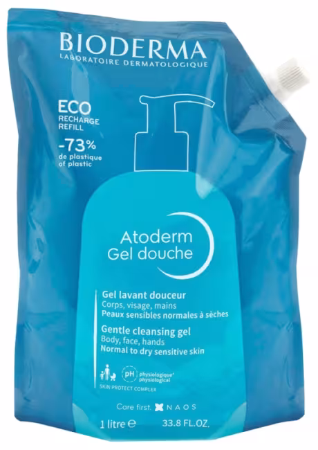 Bioderma Výživný sprchový gél pre suchú pokožku Atoderm (Gentle Shower Gel) 1000 ml - náhradná náplň
