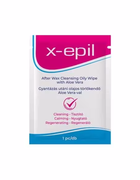 X-Epil - Olejová utierka po depilácii - aloe vera - 1 ks