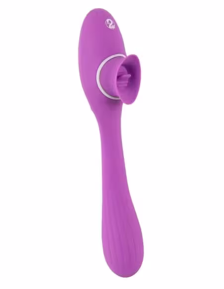 You2Toys - vibrátor s dvoma funkciami - nabíjateľný 2v1 - fialový