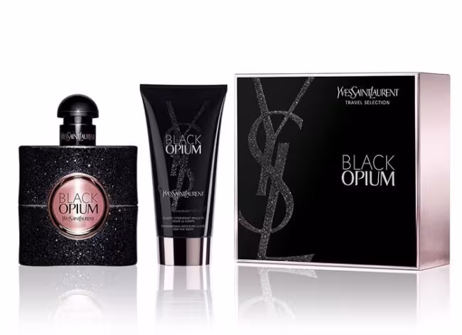 Yves Saint Laurent Black Opium - EDP 50 ml + telová emulzia s trblietkami 50 ml