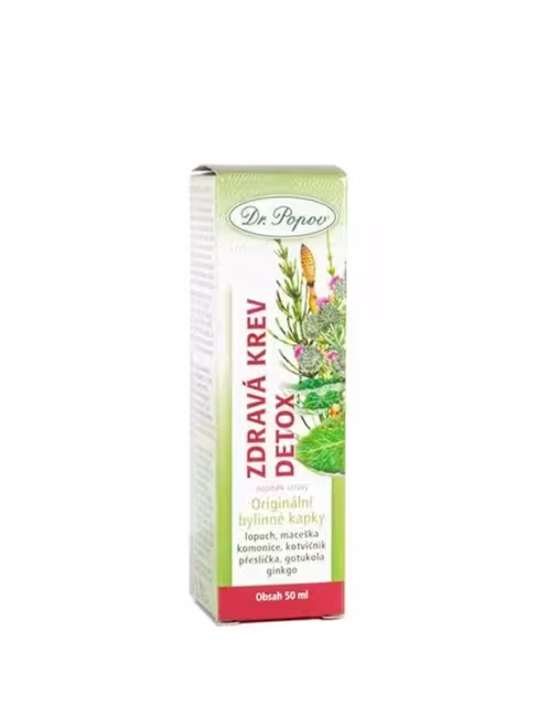 Zdravá krv detox - bylinné kvapky DR. POPOV 50 ml