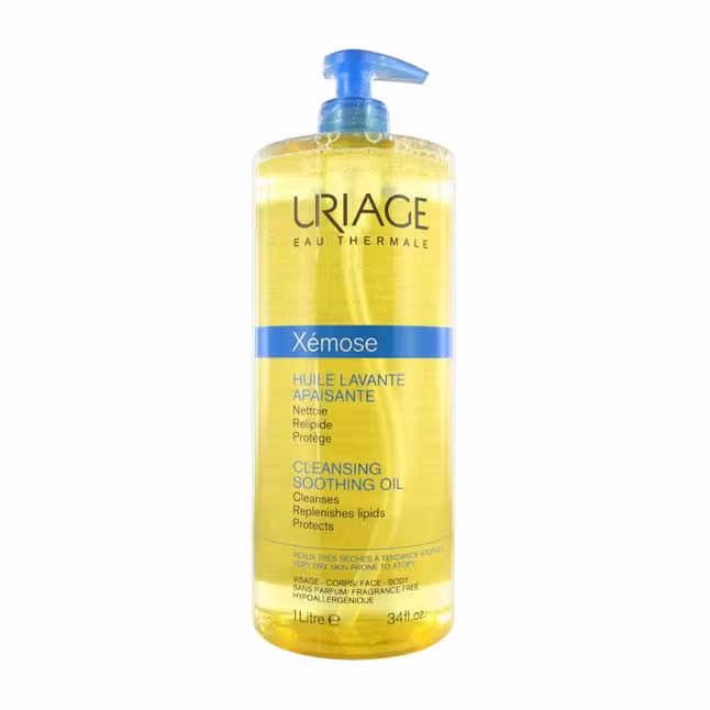 Uriage Upokojujúci čistiaci olej na tvár a telo Xémose (Cleasing Soothing Oil) 1000 ml