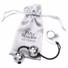 Fifty Shades of Grey - venušine guličky - kovové - strieborné