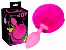 You2Toys Colorful Joy Bunny Tail Plug – análny kolík so zajačím chvostom, ružový