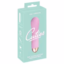 Cuties Mini - vibrátor pre ženy - vodotesný, nabíjateľný - ružový